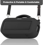 JCHPINE travel case for Bose speaker with attached adjustable shoulder strap for easy carrying.