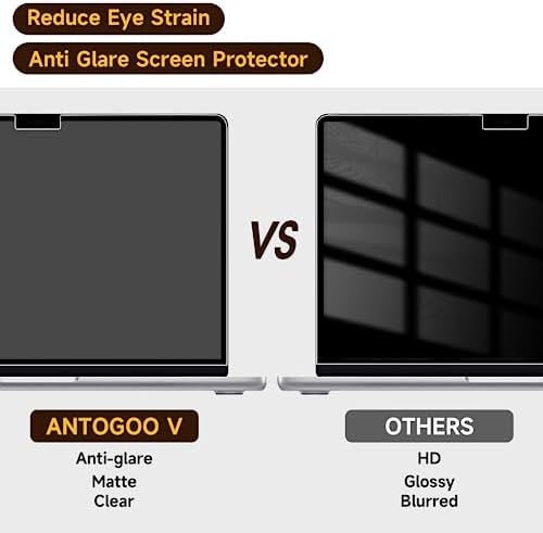 Antogoo V anti glare film applied on MacBook Air screen