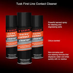 Thirteen point five ounce Tusk contact cleaner aerosol cans for garage maintenance.