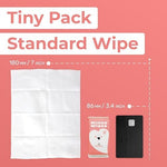 Moonies 99 percent water feminine wipes showing portable resealable packaging.