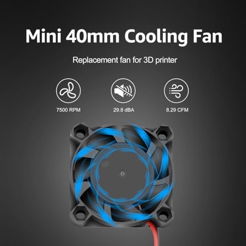 GDSTIME dual ball bearing electronic cooling fan showing the two pin connector and wire assembly