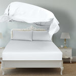 Pack of two imported white bedding top sheets suitable for massage tables and dormitories