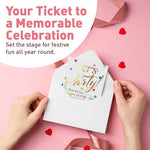 Sweetzer And Orange gold foil detail on polka dot party invites