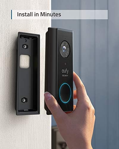 Premium smart doorbell packaging box displaying the wireless video camera system components.