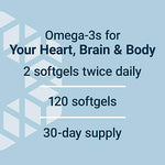 Close up of natural lemon flavored omega foundations softgels for cardiovascular support