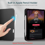 Fintie smart cover for iPad Tenth Generation showing the precise cutouts for the camera lens and buttons