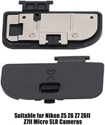 ASHATA camera battery lid compartment door showing the metal hinge pin alignment