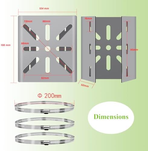 Lighfast heavy duty column mount adapter for surveillance cameras showing exact dimensions and solid metal structure