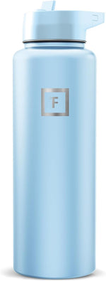 IRON degreesFLASK Camping & Hiking Hydration Flask with Straw, Wide Mouth Insulated Stainless Steel Sports Water Bottle - 40 oz Twilight Blue - Image 15