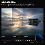 K&F Concept circular polarizer filter showing reflection reduction