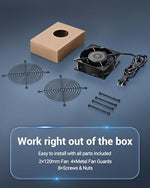 Dewenwils industrial grade waterproof fan dual ball bearings construction detail