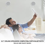 Herdio 6.5'' 640Watts 2-Way Bluetooth Ceiling Speakers Package Great for Home Theater System, Living Room,Office,Flush Mount Wired(4 Speakers) - Image 6