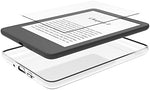 Kindle with transparent TPU case and glass screen protector installed