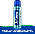 Three canisters of Salonpas Jet Spray 4 Ounce for fast muscle and joint pain relief.