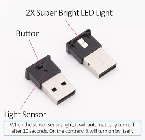 AOZITA mini ambient lamp plugged into a modern laptop port providing subtle evening illumination.