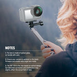 Action camera with wide angle lens mounted for outdoor sports