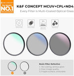 Three piece K&F Concept filter set with pouch