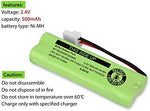 Close-up of the small white terminal plug on the 2.4V replacement battery