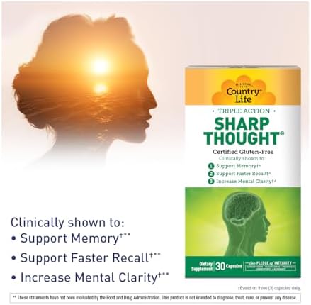 Country Life Phosphatidylserine and DHA daily brain health supplement for mental clarity