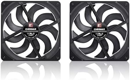 Noctua chromax.black dual fan kit packed with anti-vibration mounts and radiator gaskets.