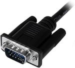 Compact black StarTech PC to television display connector highlighting the integrated USB power cable.