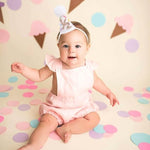 Lingana Donut 1/2 Birthday Hat gold glitter number