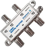 Amphenol high frequency digital splitter side angle view illustrating the heavy duty mounting tabs