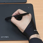 Close up of the breathable Lycra material on the XPPen two finger drawing accessory