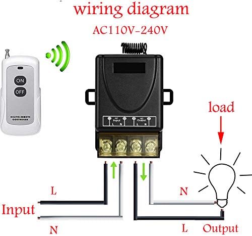 VONVOFF Wireless Lights Switch Kit,AC110V/120V/240V 30A Powerful Wireless RF ON/Off Switch with 984FT Long Range for Fan,Lights,Lamp,Motor - Image 3