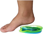Side view of Lulufa gel heel cup showing flexible contoured design
