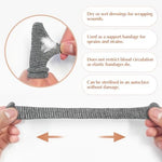 Adjustable fingertip bandages being applied to shield cracked skin and blisters.
