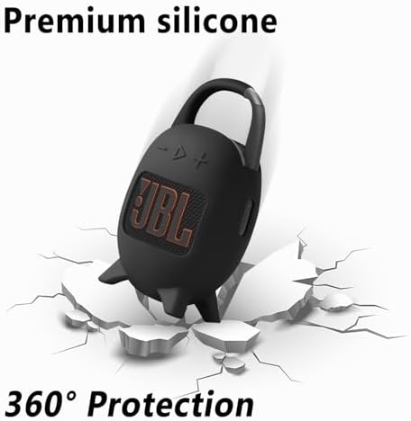 Close up of portable speaker case showing carabiner access area