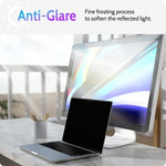 Matte finish screen protector showing reduced glare on laptop