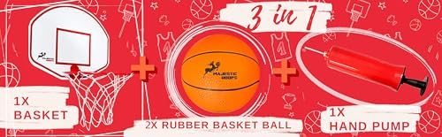 Majestic Hoops mini basketball set mounted over a door
