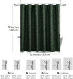 Premium quality water repellent polyester shower curtain protecting wooden bathroom floors