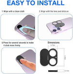 Anti spying front camera protector attached to an iPhone 17 screen