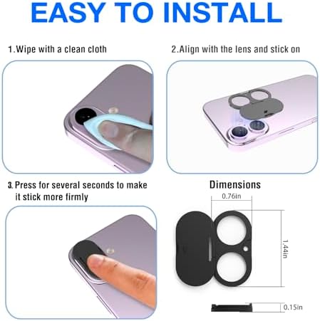 Anti spying front camera protector attached to an iPhone 17 screen