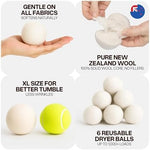 Hypoallergenic chemical free organic wool balls for sensitive skin laundry care