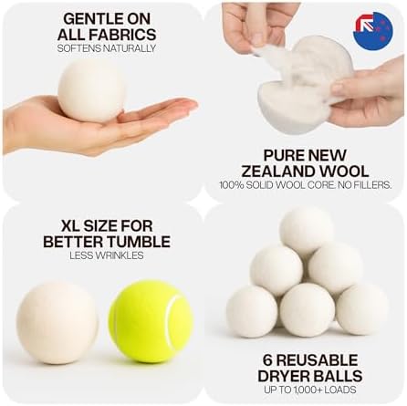 Hypoallergenic chemical free organic wool balls for sensitive skin laundry care