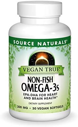 Source Naturals Vegan True Omega 3 supplement facts nutrition label
