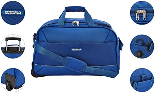 American Tourister Polyester Poler 55 Cms Polyster Duffle Bag For Travel | Bag For Travelling, Navy Blue, W-35 CM - Image 5