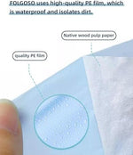 Individually wrapped travel toilet seat covers held in hand for portability