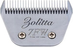 Close-up view of the 62 HRC high hardness steel edge on the Zolitta professional wide grooming attachment.