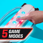 Hasbro Hypershot electronic hockey game packaging box detailing the five interactive game modes.