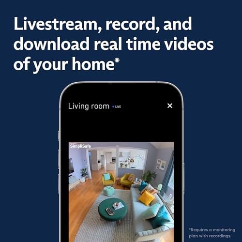 SimpliSafe wireless battery operated home security camera retail package contents