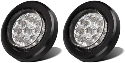 Partsam heavy duty round trailer side marker lights with black rubber grommets attached