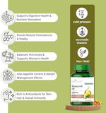 Voll Sante Fenugreek Oil 120 vegetarian capsules supplement label showing non-GMO plant based ingredients