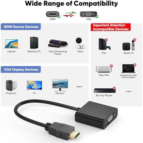 Multi-pack display box containing ten individual high definition monitor adapters