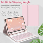 TaiYang tablet folio stand adjusted to comfortable typing and viewing angles