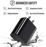 LSSBUUD Type C wall charger block alongside the matching 5 foot USB C to USB C cable.